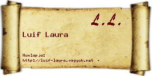 Luif Laura névjegykártya